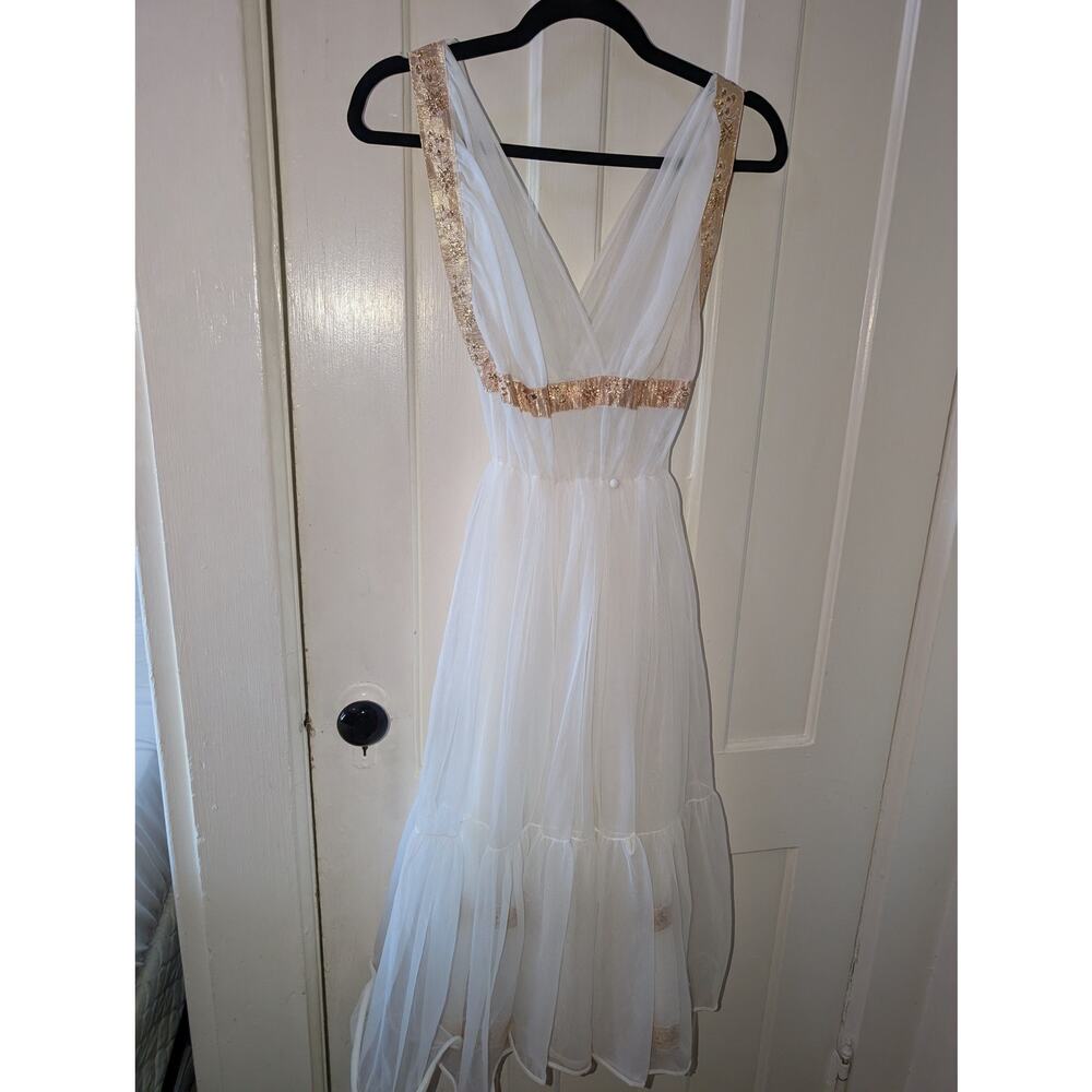 Vintage 1950s Eye-ful, Lord & Taylor Greek Goddess Couture slip size 32